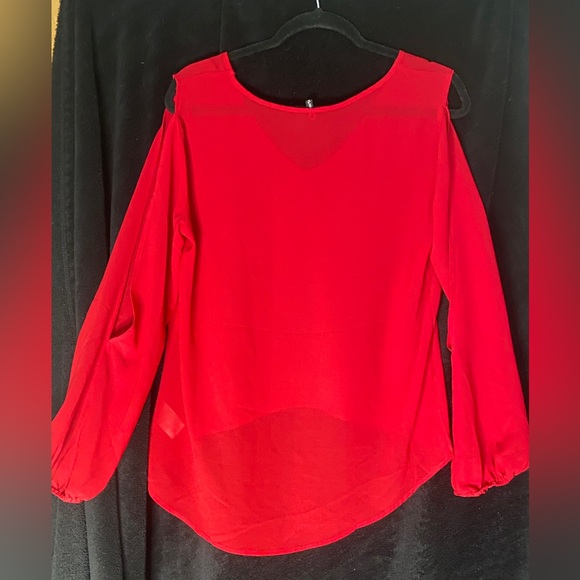 Heart Soul Red Half Sleeve Blouse - Picture 2 of 2